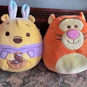 Winnie the Pooh & Tigger Plush Pair - Yellow & Orang